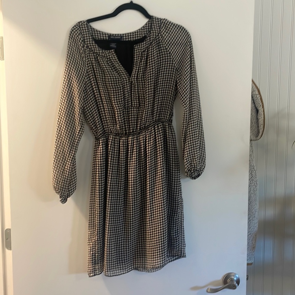 Patterned long sleeve dress